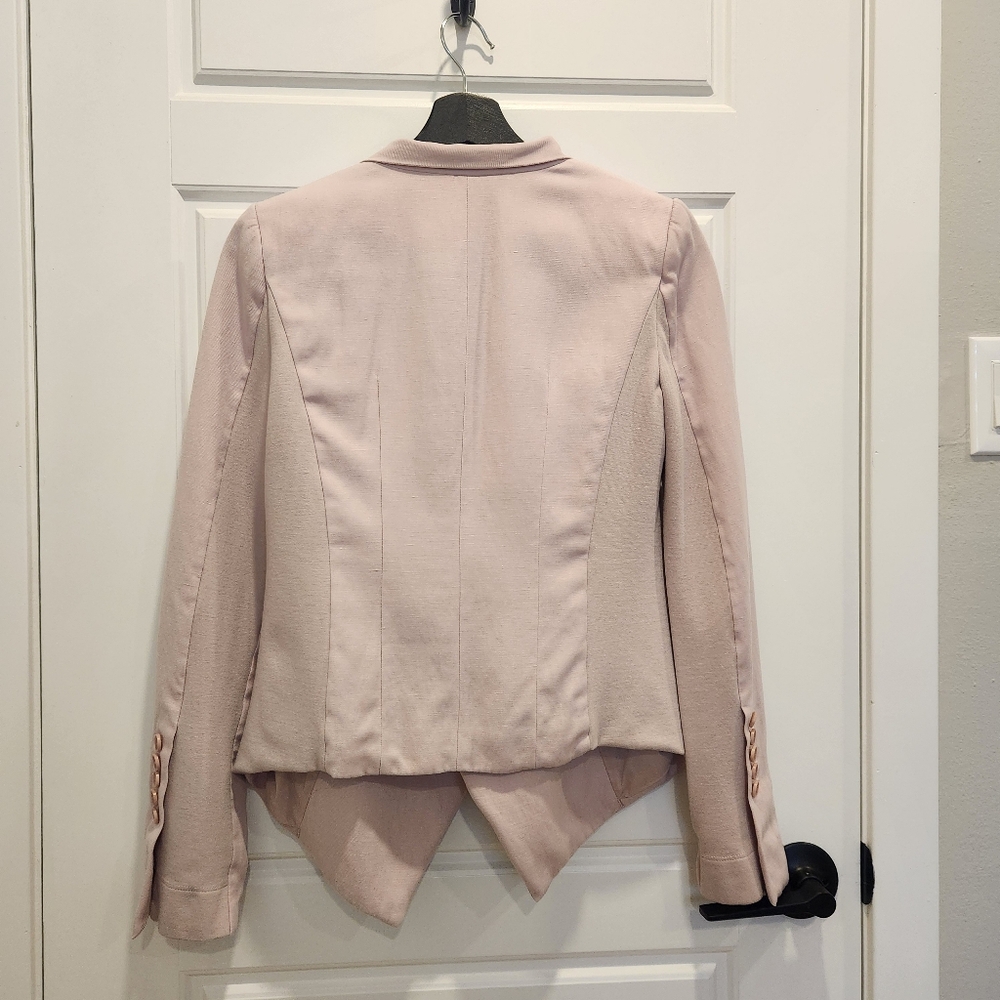 🟣 XS BCBGMaxAzria Pink Blazer with Waterfall Front - Picture 7 of 9